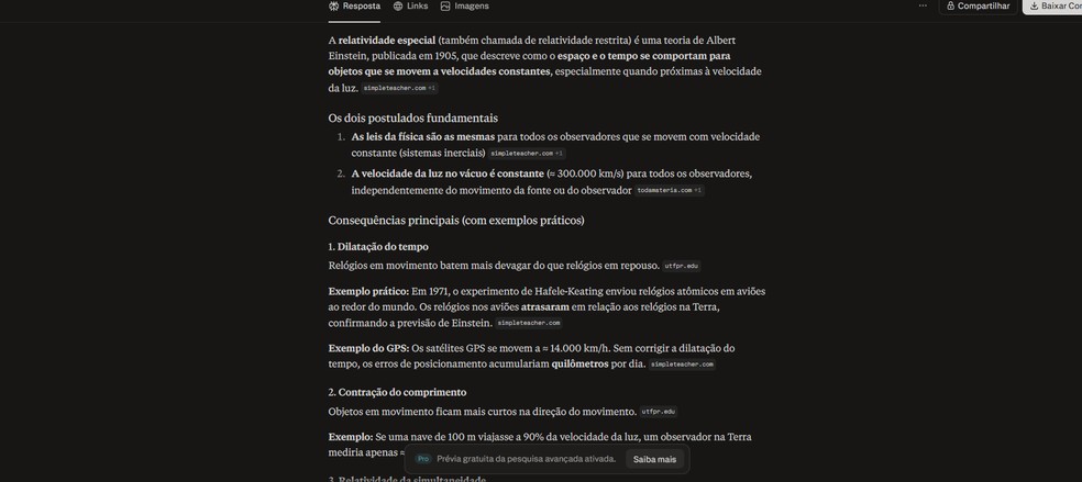  Reprodução/Perplexity por Késya Holanda