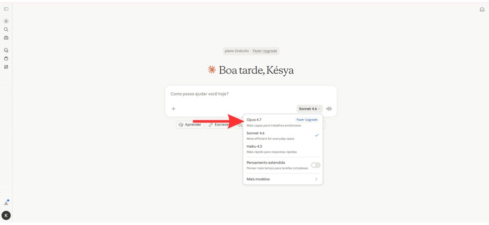 Reprodução/Claude.AI