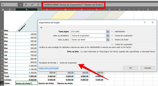 Como usar a função SE e SE composta no Excel
