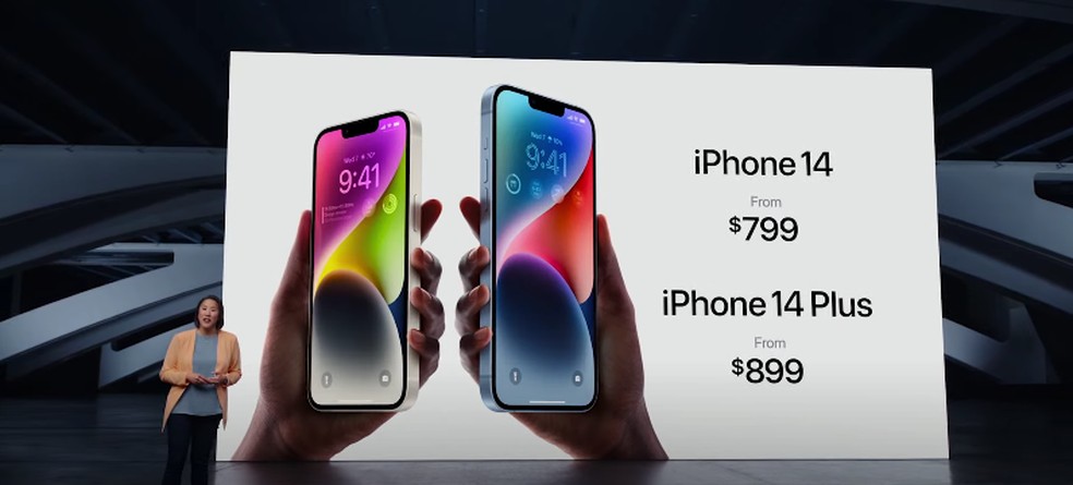  Preços lançamento do iPhone 14 e do iPhone 15 são semelhantes — Foto: Reprodução/Apple