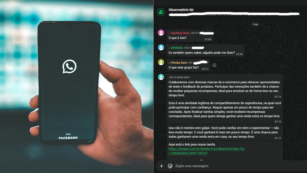  Reprodução/WhatsApp