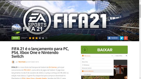 Como baixar e jogar a versão grátis de FIFA 21 no celular - Canaltech