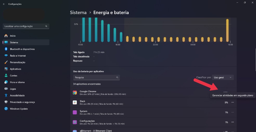 Apps em segundo plano costumam gastar bateria mesmo não sendo usados — Foto: Reprodução/Juliana Villarinho