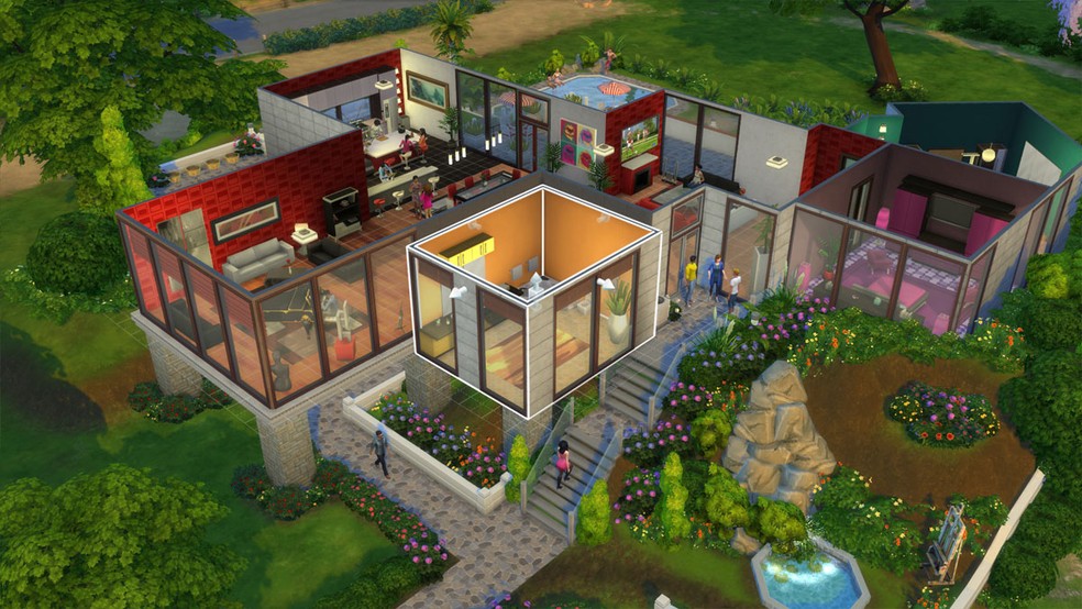The Sims 4 mantém o legado da série de oferecer ótimas opções de construção para suas casas, além de ser gratuito — Foto: Reprodução/Steam