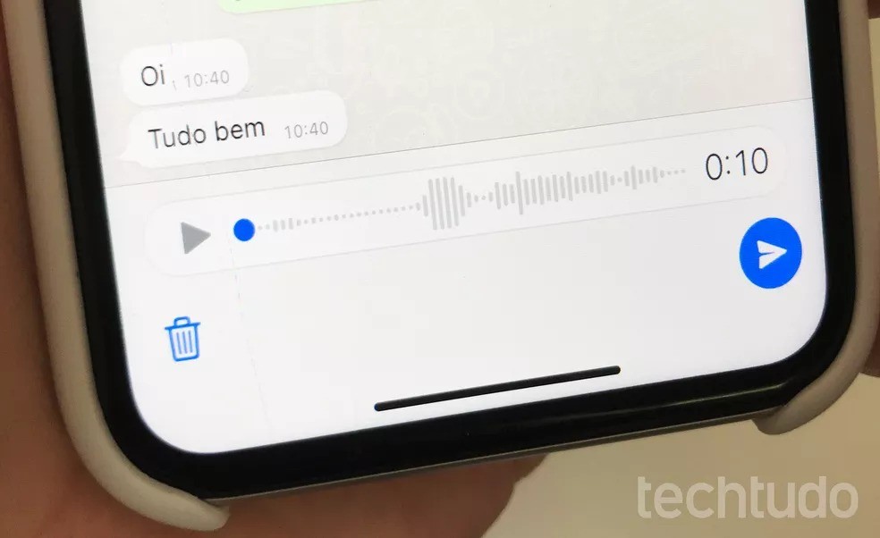 WhatsApp libera recurso de áudio com visualização única que funciona através de uma aba dedicada — Foto: Rodrigo Fernandes/TechTudo