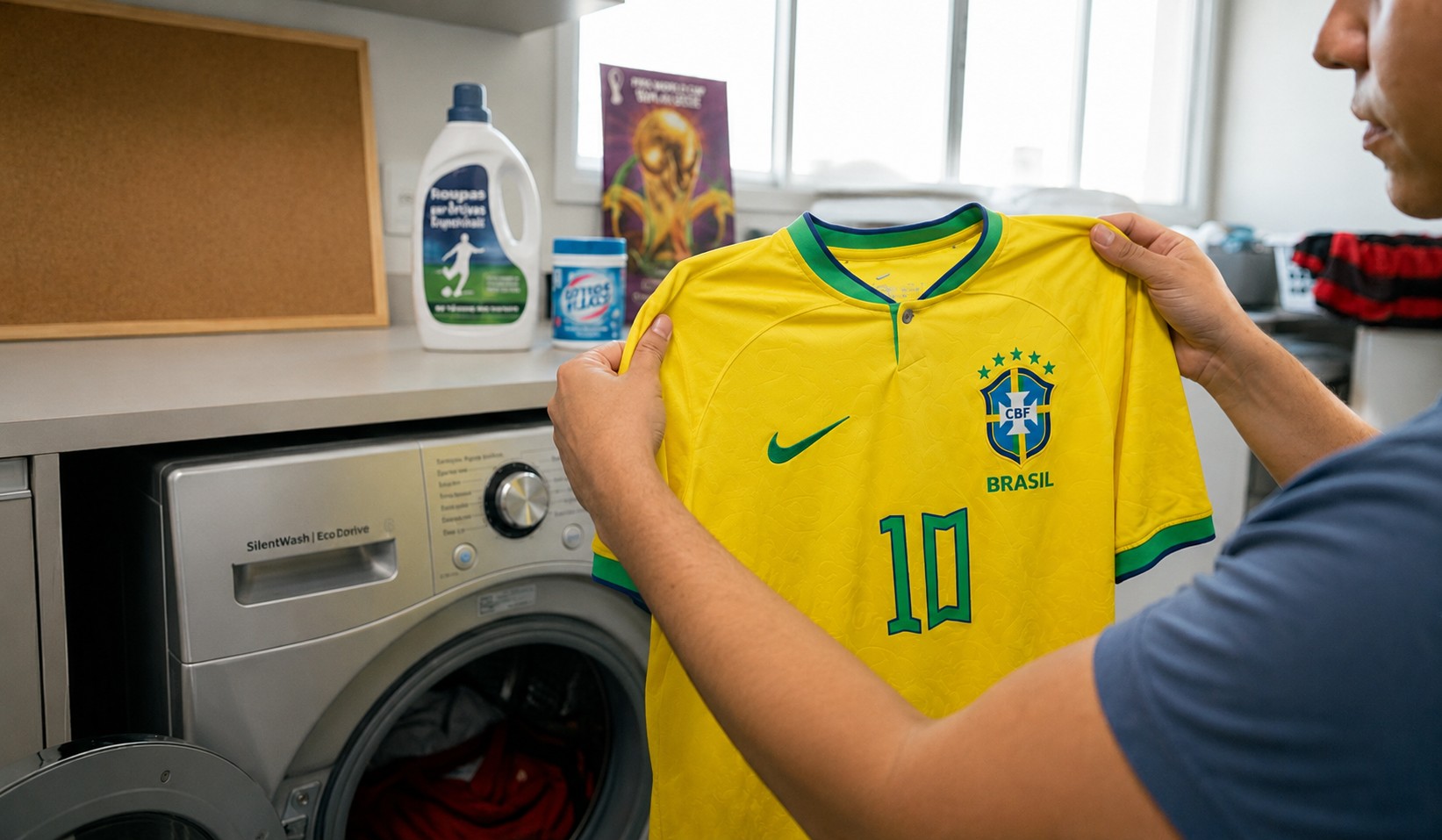 6 dicas para lavar a camisa do Brasil na máquina sem desbotar