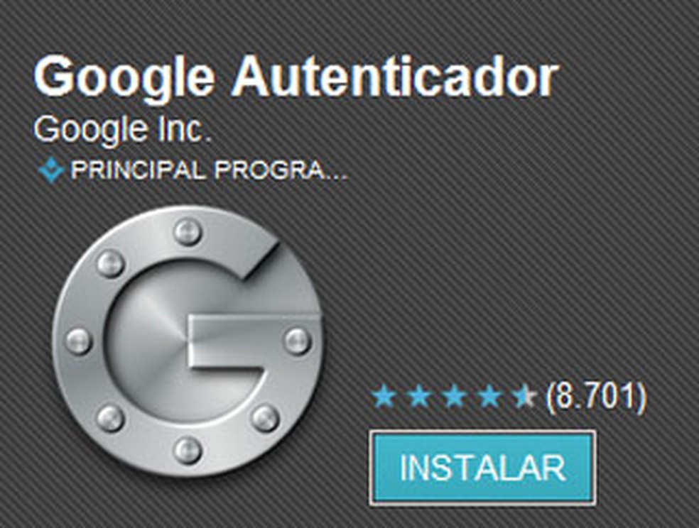 Google autenticador (Foto: Divulgação) — Foto: TechTudo