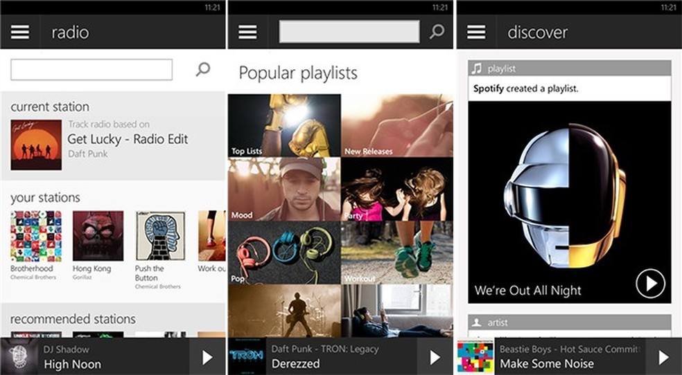 Spotify para Windows Phone ganhou suporte a reprodução gratuita de músicas (Foto: Divulgação/Windows Phone Store) — Foto: TechTudo