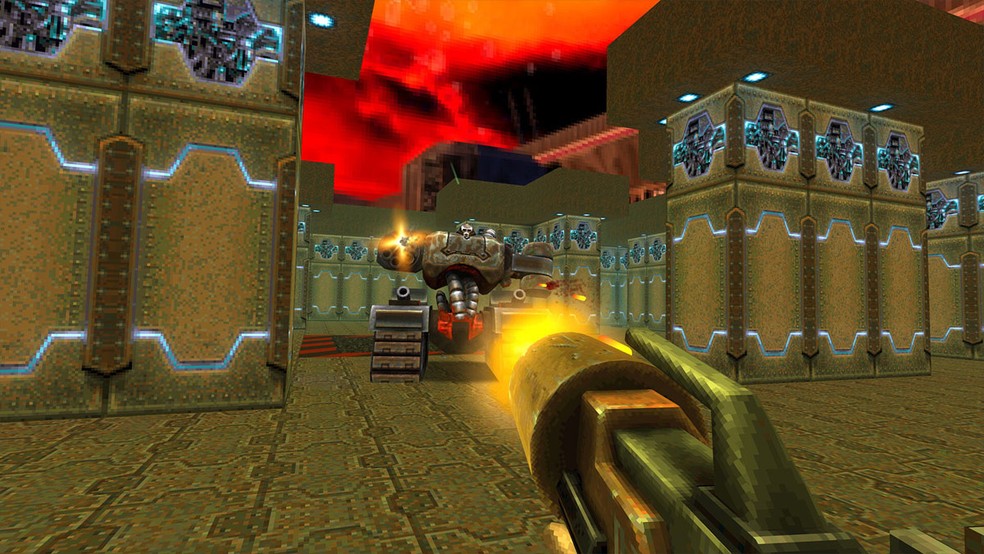 O clássico Quake 2 ganhou uma remasterização melhorada com visuais atualizados e muito conteúdo extra — Foto: Reprodução/Steam