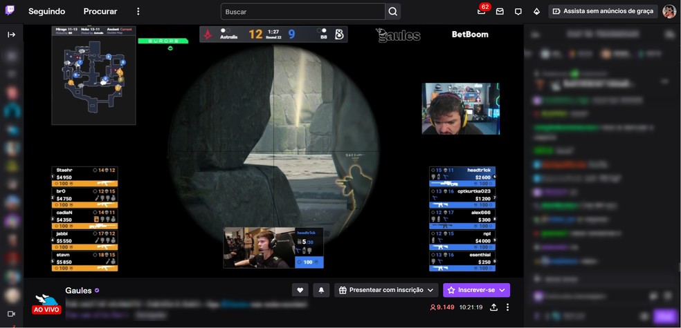 Assista à transmissão ao vivo na Twitch — Foto: Reprodução/Róbson Martins