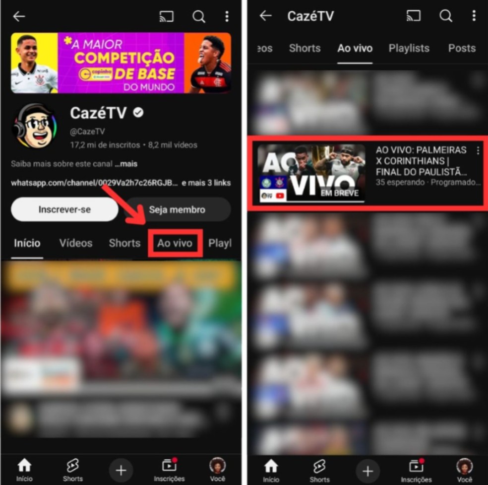 Onde assistir final do Campeonato Paulista 2025? Cazé transmite as duas finais — Foto: Reprodução/Débora Apolinario