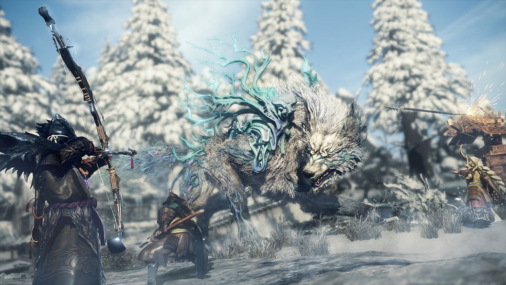 Wild Hearts traz um gameplay estilo Monster Hunter World com caçadas a monstros ferozes — Foto: Reprodução/Steam