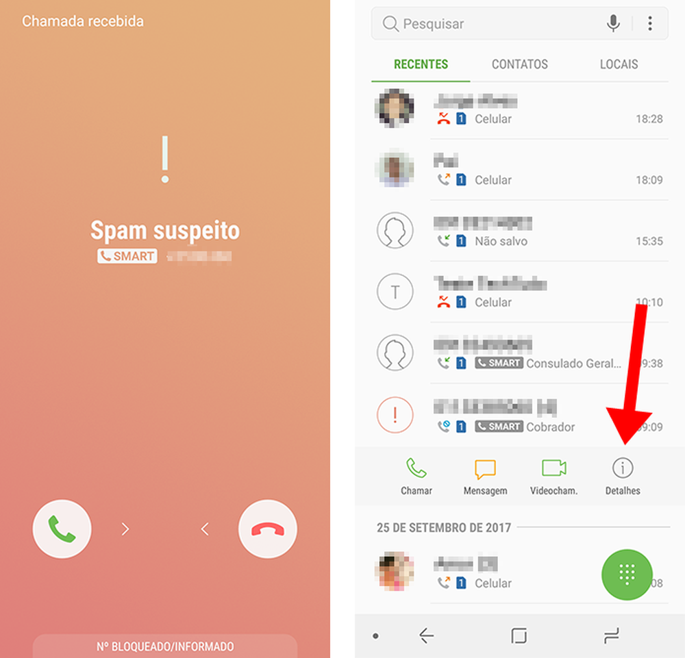 Galaxy S8: como usar o identificador de chamadas com anti-spam