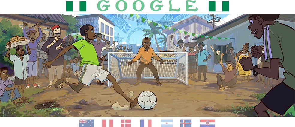 Doodle da Nigéria na Copa do Mundo 2018 — Foto: Reprodução/Google