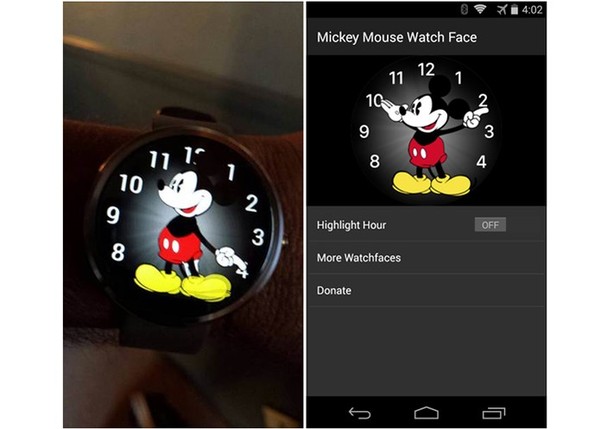 Mickey mouse watch face android wear hot sale