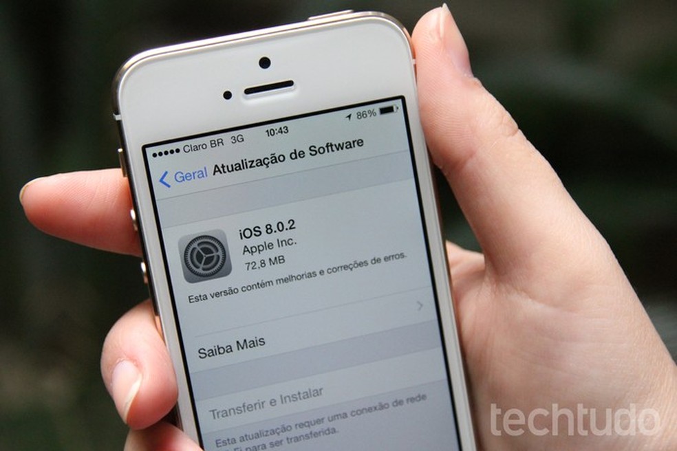 Apple atualiza iOS 8 para corrigir bugs da versão anterior (Foto: Lucas Mendes/TechTudo) — Foto: TechTudo