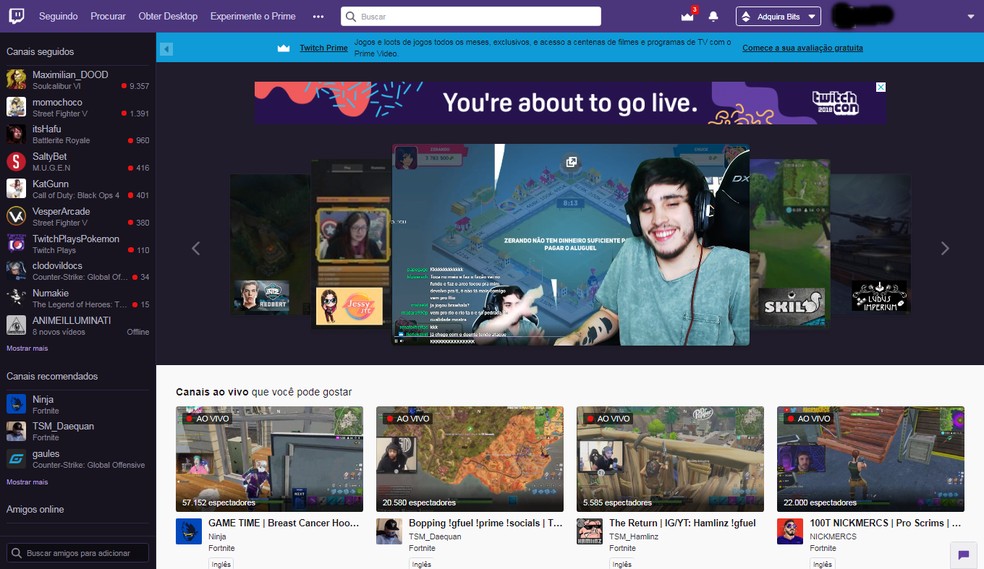 Cube TV ou Twitch? Compare apps e funções do serviço de stream de jogos