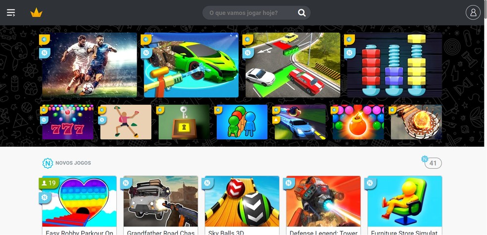 Minijogos não exige cadastro para jogar — Foto: Reprodução/Róbson Martins