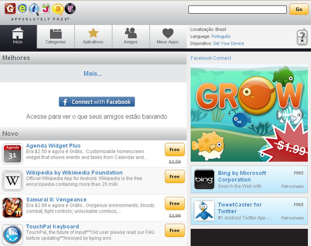 Apps Store: Mobile9, GetJar, OwnSkin e Zedge