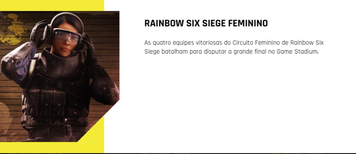 Rainbow Six: Siege: veja times e datas das finais do Circuito Feminino