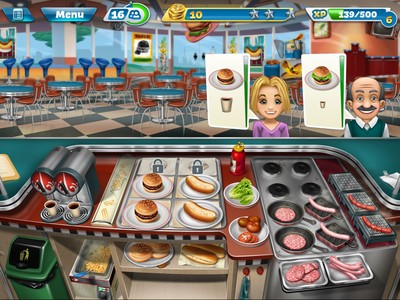 Cooking Fever - Jogo de cozinhar e fazer lanche - Lanchonete - Fase 1, 2 