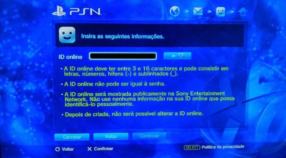 Playstation network id. PSN ID.