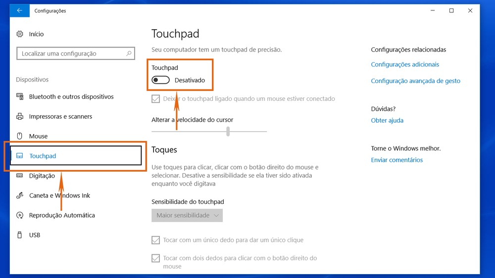 Como Ativar O Touchpad Do Notebook Sem Mouse