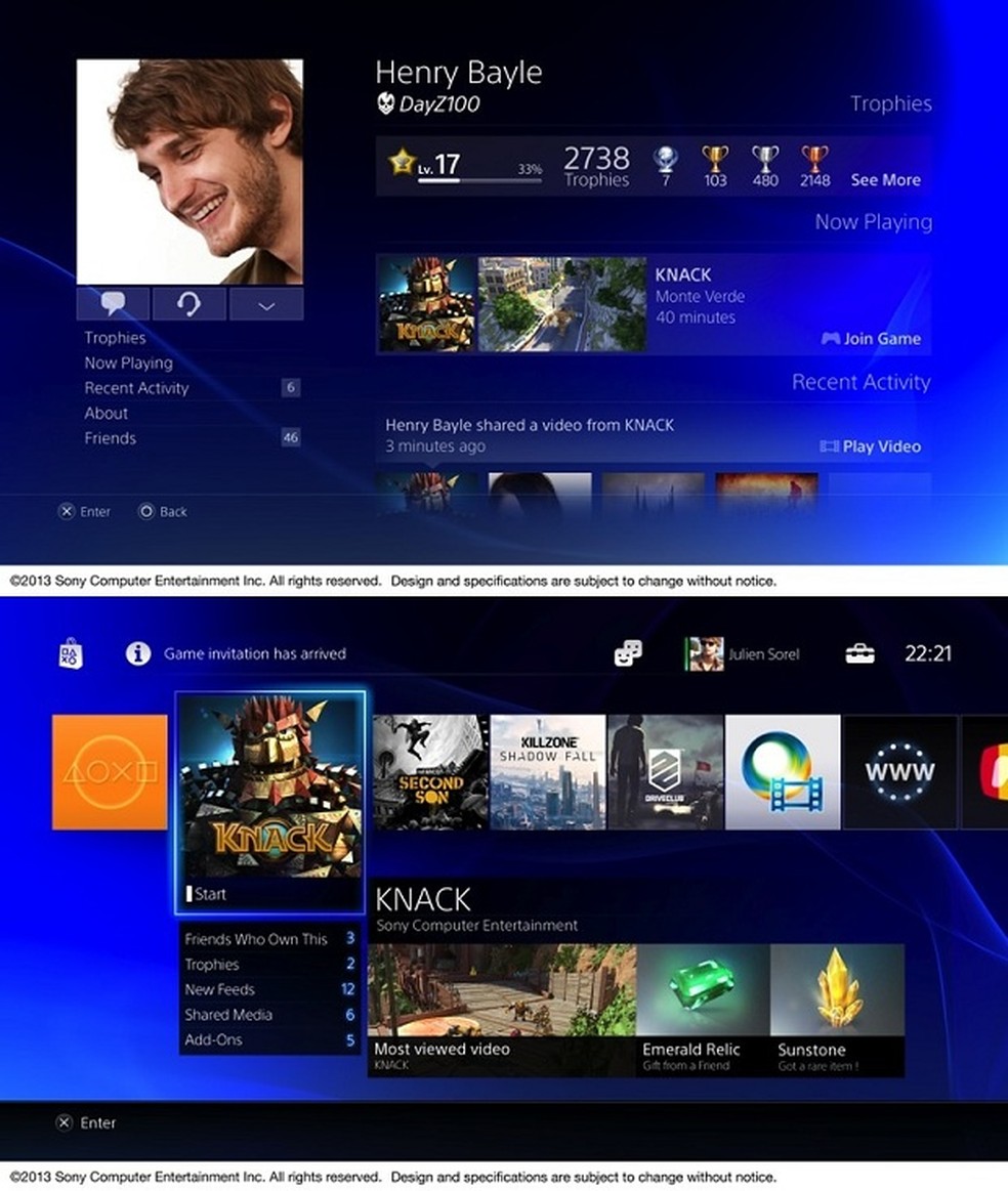 Sony divulga imagens de rede social do PS4