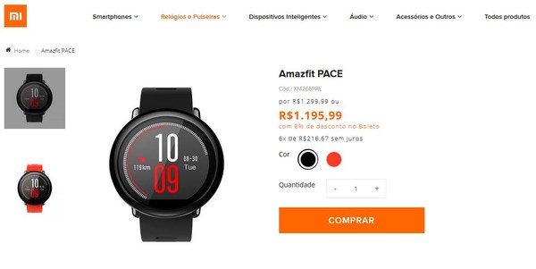 Amazfit pace on sale barato