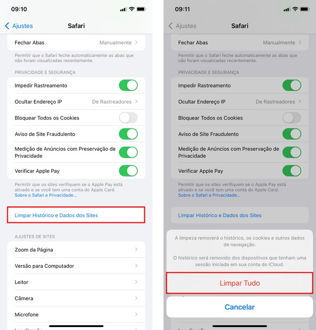 Como limpar o cache do navegador do celular Android e iPhone (iOS)