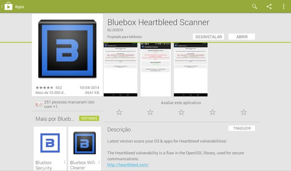Faça o download do Bluebox Heartbleed Scanner (Foto: Reprodução/Daniel Ribeiro) — Foto: TechTudo