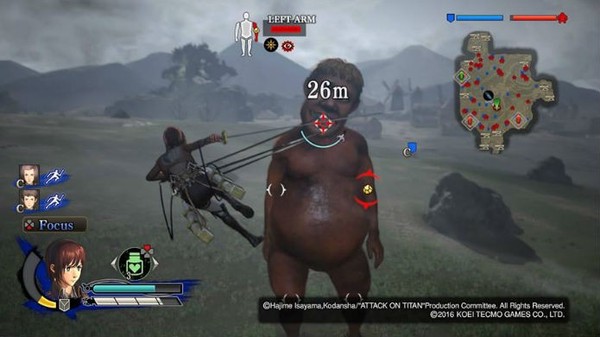 Jogo do anime Attack on Titan tem vídeo de gameplay para PS3, PS4