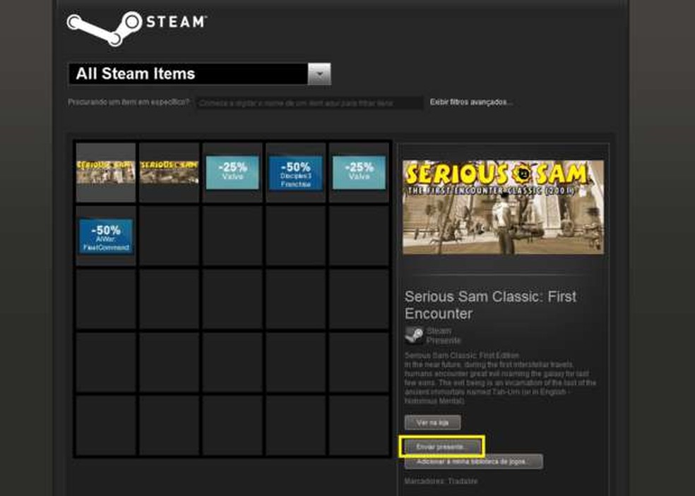 Tutorial e explicação: Steam!. O primeiro passo a se fazer é