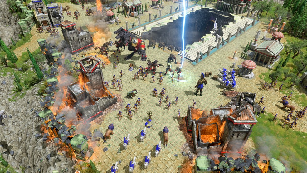 Age of Mythology: Retold permite aos jogadores explorarem as mitologias grega, nórdica, egípcia e atlante — Foto: Reprodução/Steam