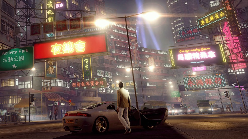 Sleeping Dogs é uma espécie de sucessor espiritual da série True Crime que traz uma bela reprodução de Hong Kong para explorar — Foto: Reprodução/Steam
