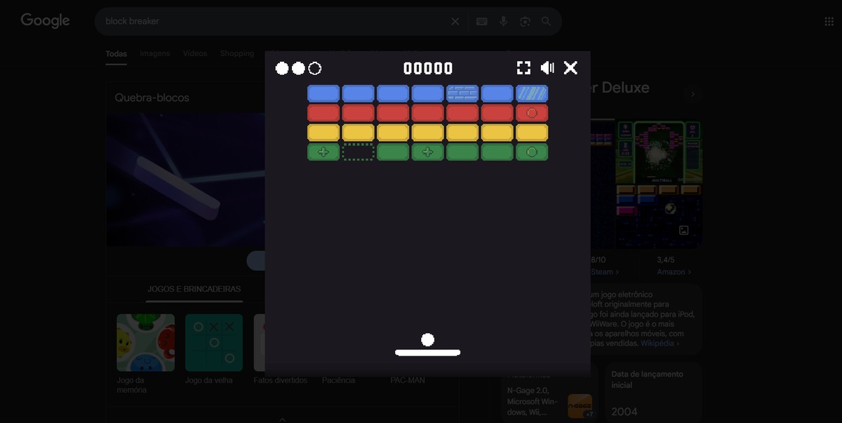 Como jogar o Quebra-blocos do Google