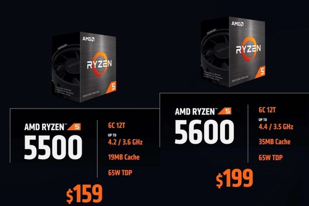 Ryzen 5 5500 vs Ryzen 5 5600 compare processadores da AMD