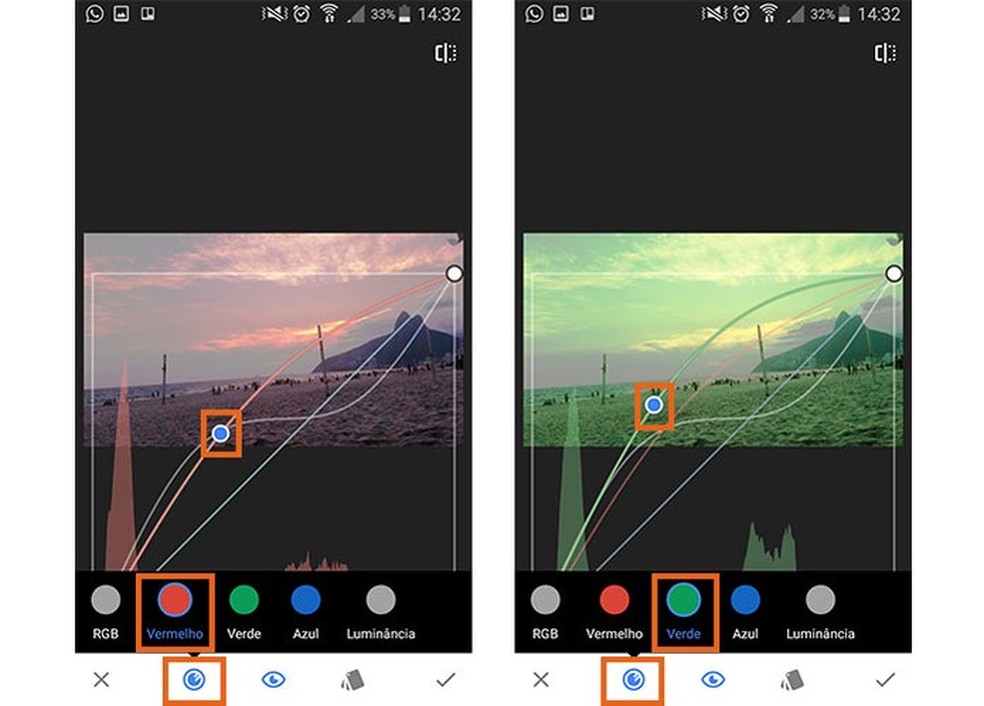 Como usar a ferramenta de curvas do Snapseed para editar fotos no celular