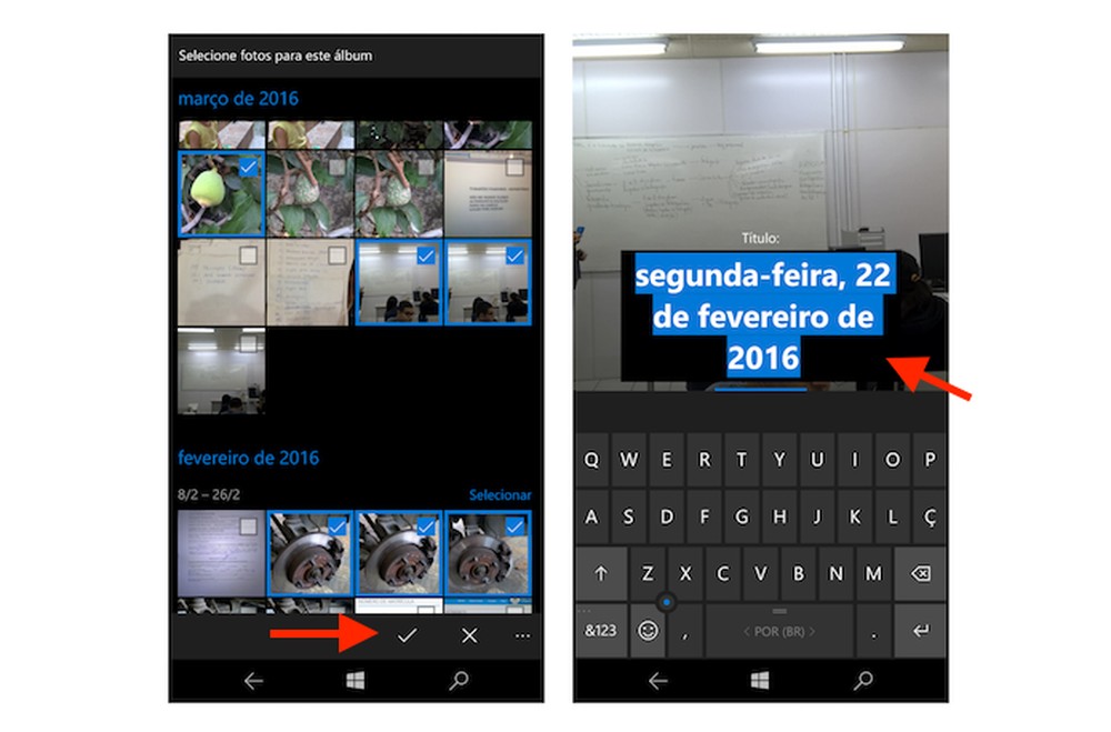 Como criar um álbum de fotos no Windows 10 Mobile