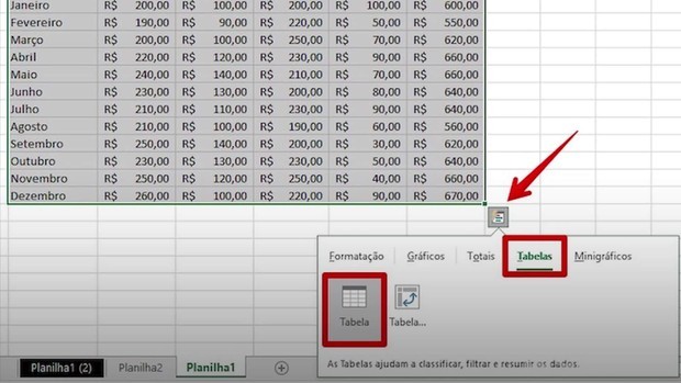 Como excluir linhas em branco no Excel