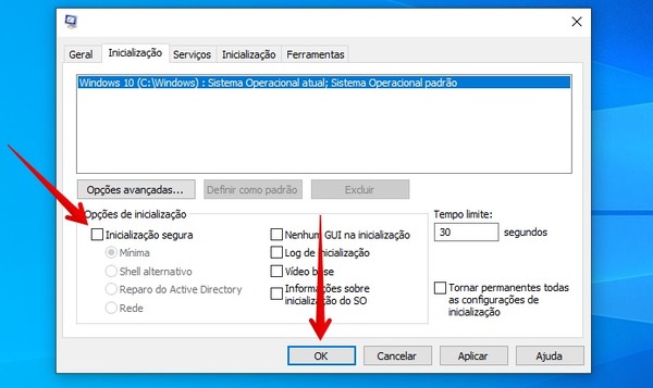 Como sair do modo de segurança do Windows