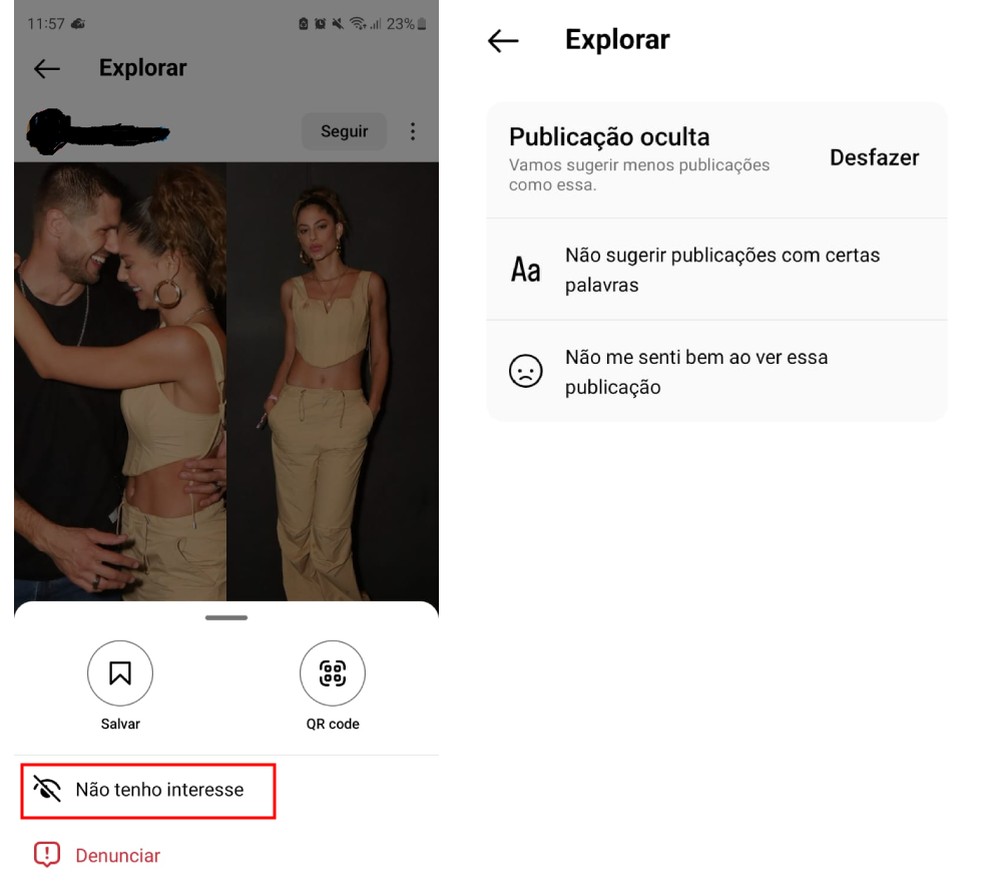 Como mudar as sugestões do Instagram