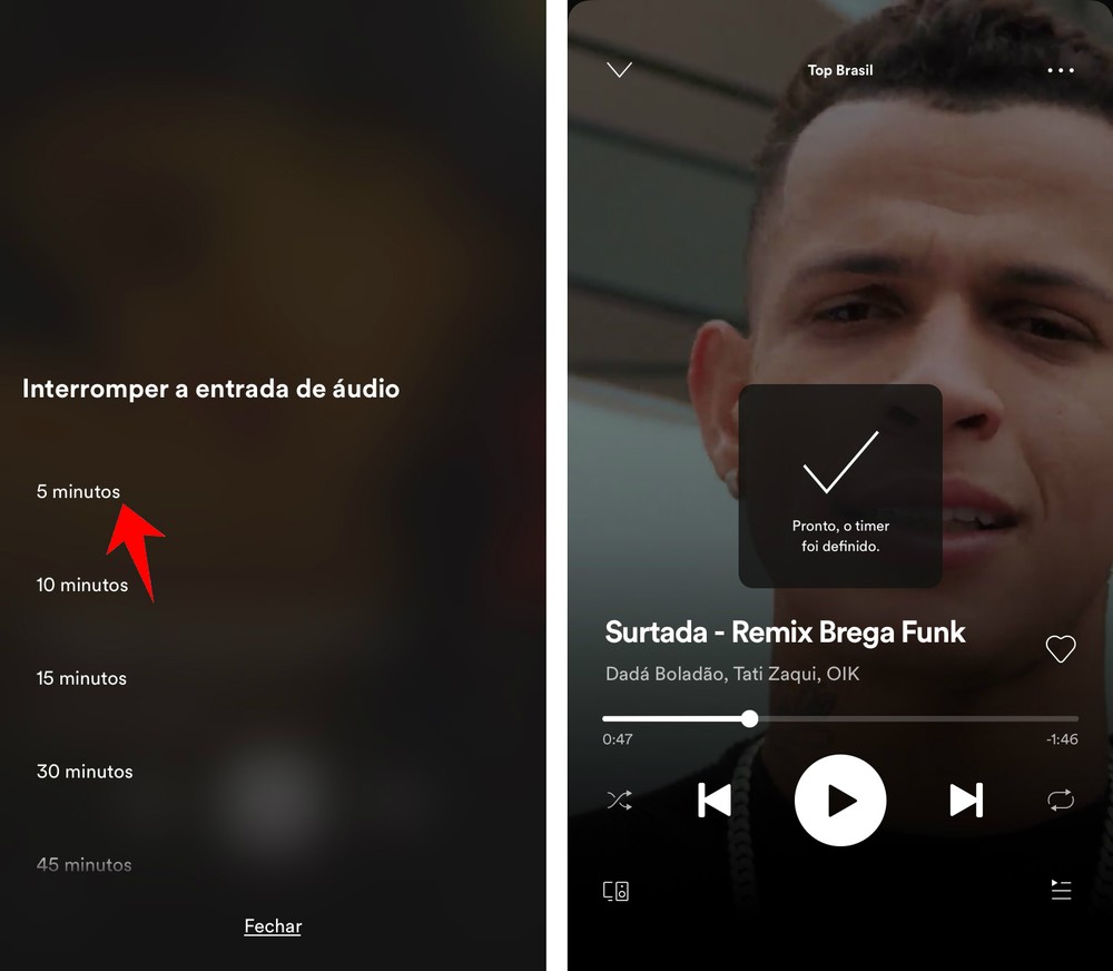 Timer do Spotify como usar a função sleep no iPhone (iOS)