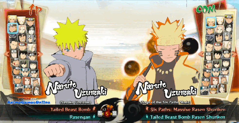 Naruto Shippuden Ultimate Ninja 5 - A VERSÃO JAPONESA DO JOGO COM SASUKE 