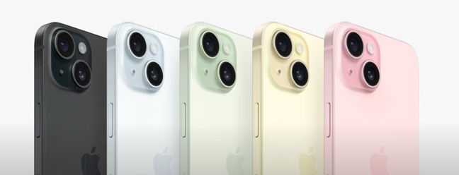 iPhone 15 cores — Foto: Reprodução/Apple