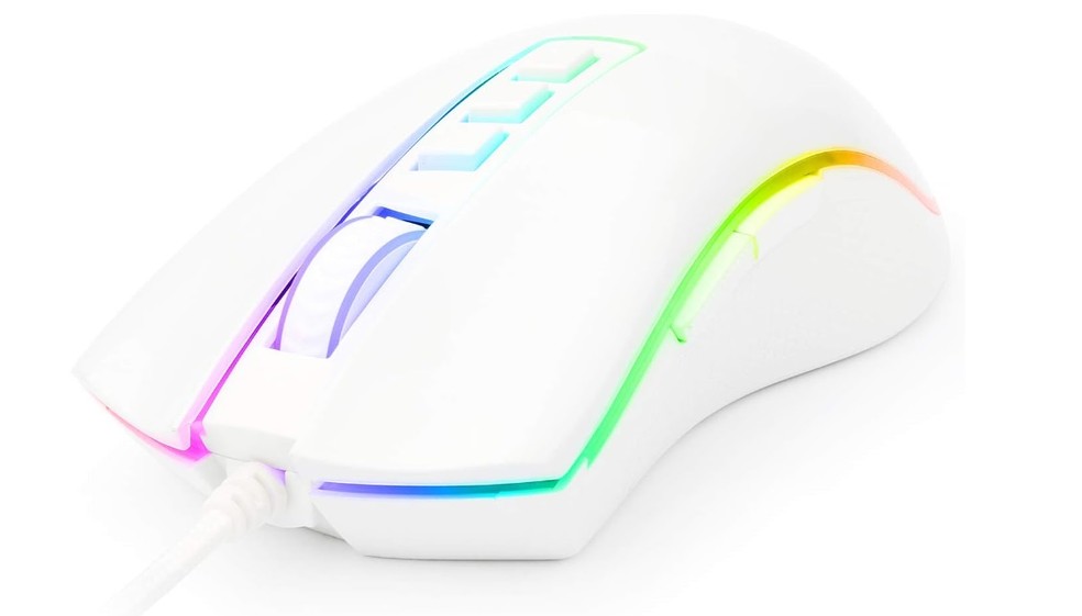 Mouse Redragon King Cobra 2 na versão Lunar (branca) — Foto: Reprodução/Amazon