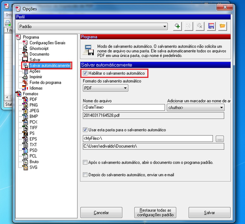 Como usar o PDF Creator para imprimir