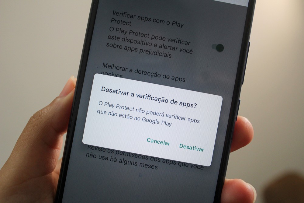 Como desativar o Google Play Protect