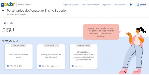 Sisu 2023: veja como fazer inscrição no Portal Único de Acesso do MEC