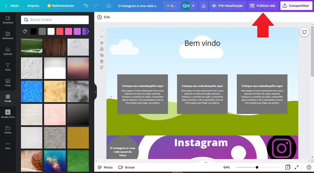 Como criar um site grátis usando o Canva